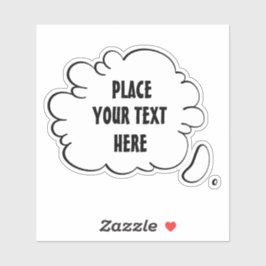 Adesivo Bolha de Voz de Texto Personalizado