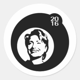 Adesivo bolha preta de hillary clinton