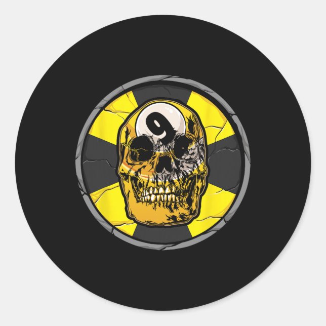 Adesivo Bolhas De Crânio Billiard 9 Ll Player Cue S (Frente)