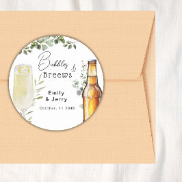 Adesivo Bolhas e Cervejas Festa de Chuveiro para Casal de 