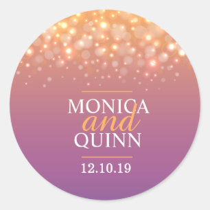 Adesivo Bolhas modernas da faísca do champanhe que weddin