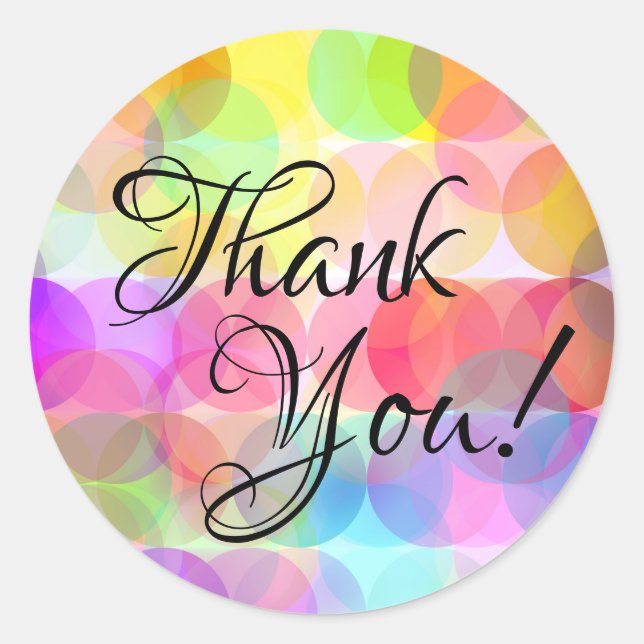 Adesivo Bolhas - Obrigado, Stickers (Frente)