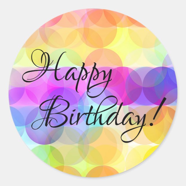 Adesivo Bolhas - Palitos de Aniversário Felizes (Frente)