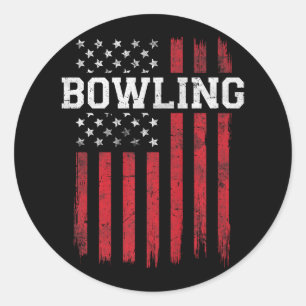 Adesivo Boliche American Flag USA Patriot Patriotic Bowler