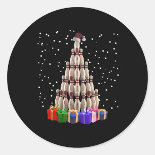 Adesivo Boliche Árvore de Natal Engraçado Família Xmas Cor
