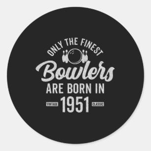 Adesivo boliche de Bowler de 71 anos1951 71º aniversário