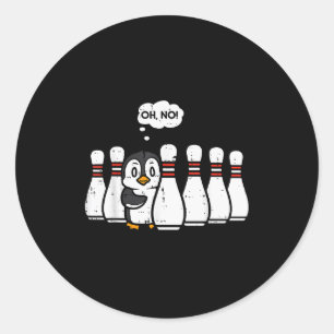 Adesivo Boliche de Pinguim Ns Oh Não Jogador de Boliche En