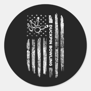 Adesivo Boliche de Pino de Bandeira Americano - Vintage Du