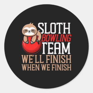 Adesivo Boliche engraçada, equipe de Boliches de Sloth Slo