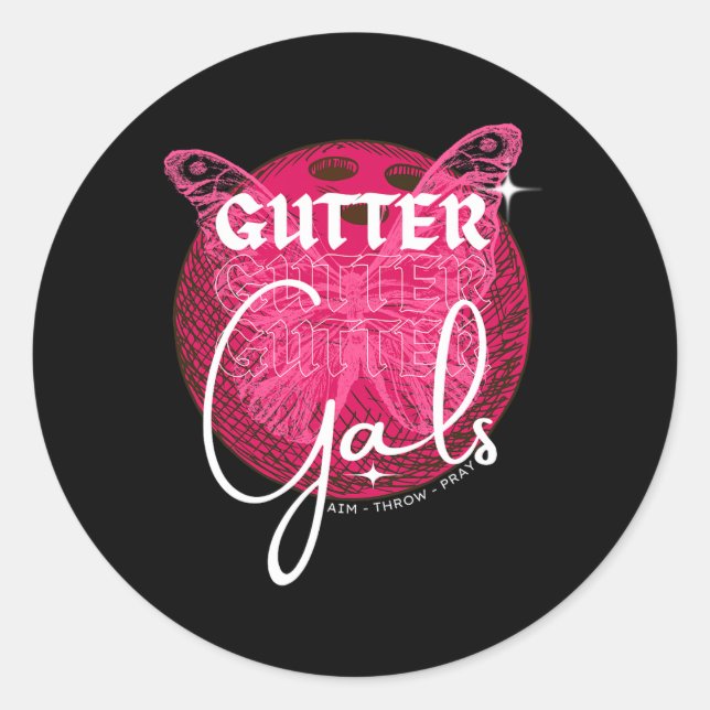 Adesivo Boliche Engraçado Gals Gals Nome Equipe Festa de M (Frente)