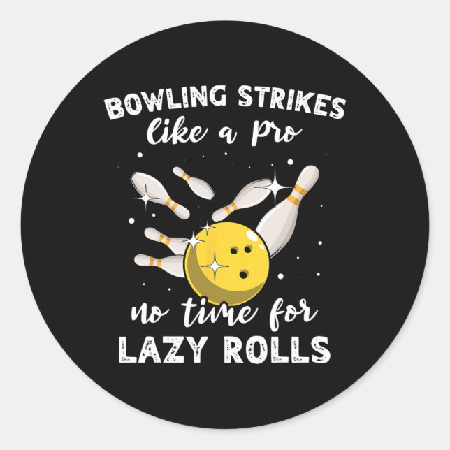 Adesivo Boliche Jogador Bowler Boliche Devagar (Frente)