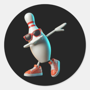 Adesivo Boliche Pin Dabbing Sungles Bowler Player Homens