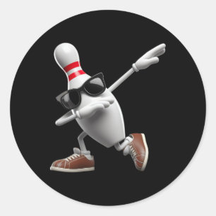Adesivo Boliche Pin Dabbing Sungles Bowler Player Homens