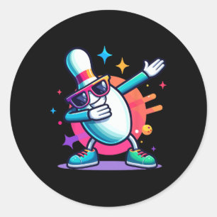 Adesivo Boliche Pin Dabbing Sungles Bowler Player Kids Boy
