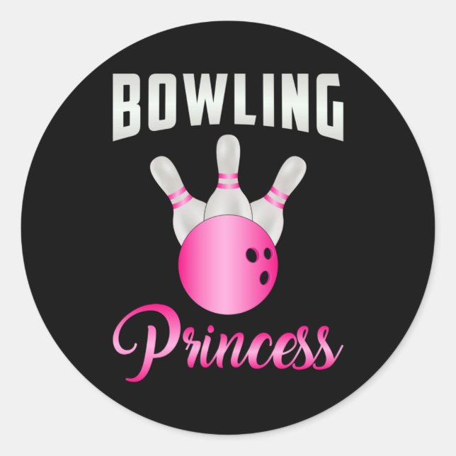 Adesivo Boliche Princesa Rainha Bowler Engraçado Presente (Frente)