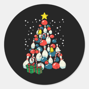 Adesivo Boliches de Árvore de Natal Jogadores de Bowler de