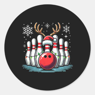 Adesivo Boliches de Natal Reindeer Xmas Bowler Men Win