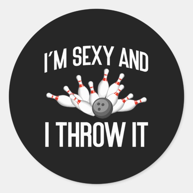 Adesivo Boliches Engraçadas Deitam-Me E Jogo-Lhe Bolinho (Frente)