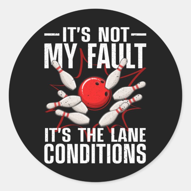 Adesivo Boliches Engraçadas Para Homens Mulheres Bowler Te (Frente)