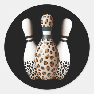 Adesivo Boliches Pins Leopard Cheetah Impressão Bowler Esp