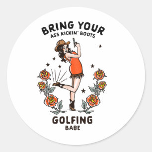Adesivo Bolinha de Golfe das mulheres, dona de golfe, dona