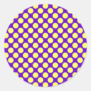 Adesivo Bolinhas amarelas com fundo roxo STaylor