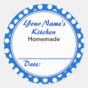 Adesivo Bolinhas azuis personalizadas da cozinha de