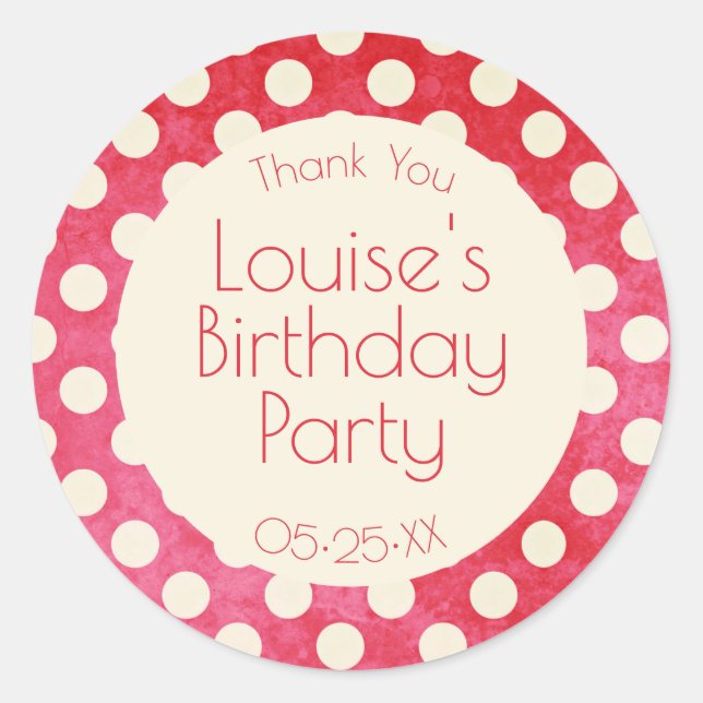 Adesivo Bolinhas branca vermelha (Frente)