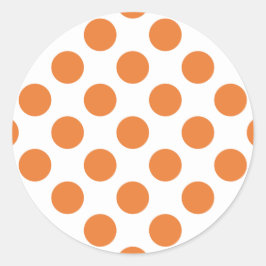 Adesivo Bolinhas brancas e laranja