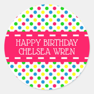 Adesivo Bolinhas Brilhantes de Verão, personalizadas a bra