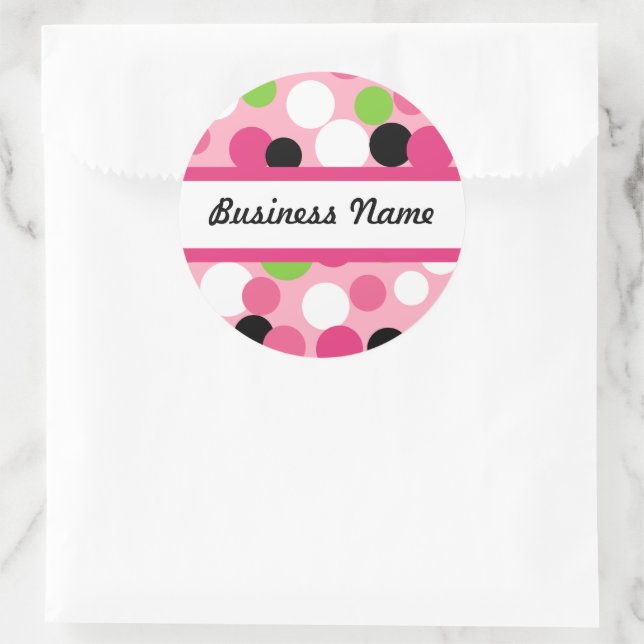 Adesivo Bolinhas Business Sticker Personalizado (Bolsa)