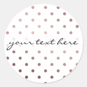 Adesivo bolinhas cor-de-rosa do ouro do falso moderno