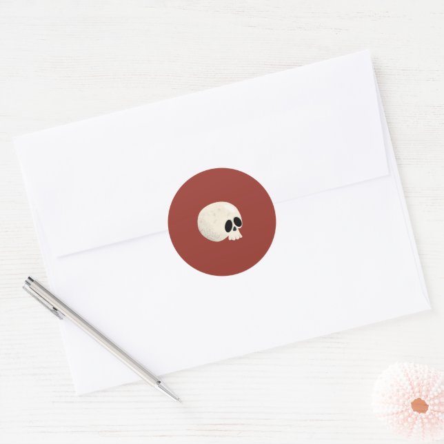 Adesivo Bolinhas de crânio de Kawaii Cute (Envelope)