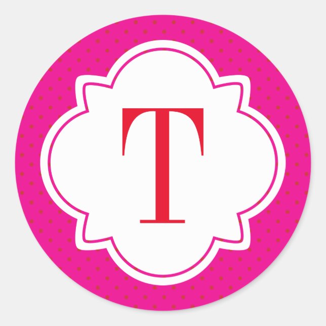 Adesivo Bolinhas e Solteiro Quatrefoil - Letra Monograma (Frente)