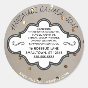 Adesivo Bolinhas Handmade da folha do papel de embalagem