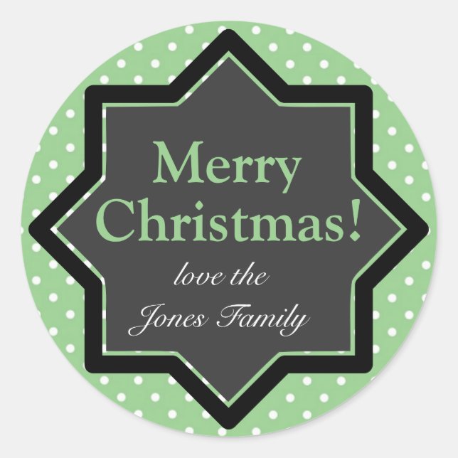 Adesivo Bolinhas no Natal Verde (Frente)
