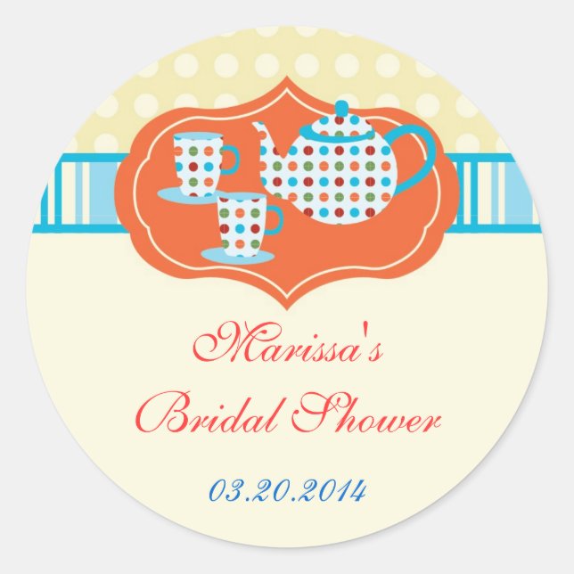 Adesivo Bolinhas para Pote de chá (Frente)