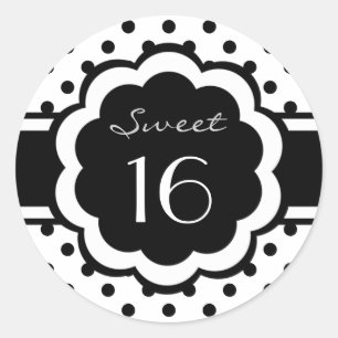 Adesivo Bolinhas pretas do doce 16
