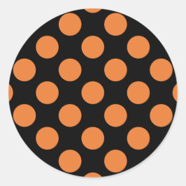 Adesivo Bolinhas Pretas e Laranja