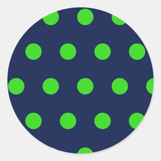 Adesivo Bolinhas redondas (Marinho azul e Verde limão) (Frente)