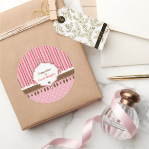 Adesivo Bolinhas Rosa cupcakes