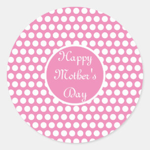 Adesivo Bolinhas rosa e branca