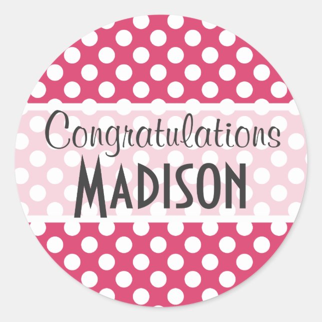 Adesivo Bolinhas Rosa Escuro (Frente)