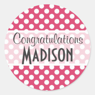 Adesivo Bolinhas Rosa Escuro