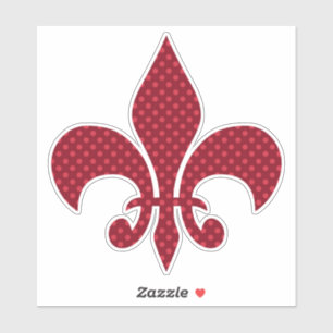 Adesivo Bolinhas vermelha Fleur De Lis Sticker