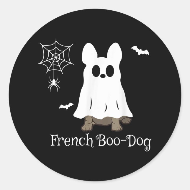 Adesivo Bolinho Francês Halloween Dog Dift Francês (Frente)