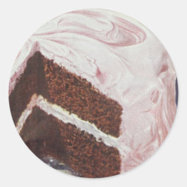 Adesivo Bolinho retro caseiro branco de chocolate branco