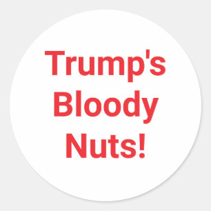 Adesivo Bolinhos de Nozes Sangrentas de Trump Hankamer Art