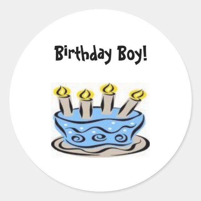 Adesivo Bolo 2º dia, Aniversário! (Frente)