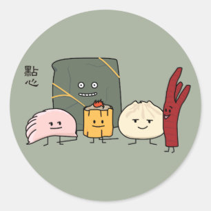 Adesivo Bolo chinês dos bolos da bolinha de massa de Bao